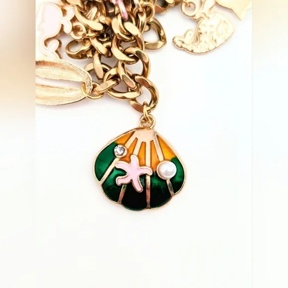 NWOT FabuLove Beach Bliss Gold Charm Bracelet - Picture 2 of 15